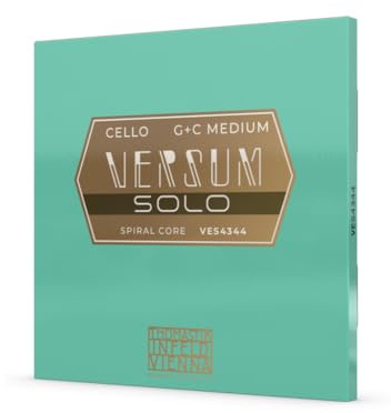 Thomastik string set for cello 4/4 Versum Solo - set G+C string, spiral core, tungsten/chrome winding, medium