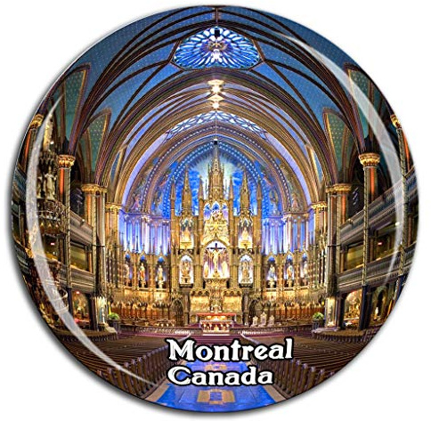 Weekino Notre-Dame Basilika Montreal Kanada Kühlschrankmagnet 3D Kristallglas Tourist City Travel Souvenir Collection Geschenk Stark Kühlschrank Aufkleber