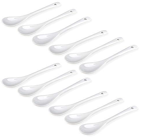 Schramm® 12 pièces cuillère à oeufs en porcelaine cuillère à oeufs blancs cuillère de service cuillère à café cuillère à dessert cuillère à moka cuillère à trempette