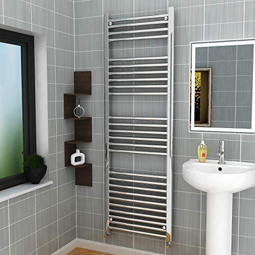 1600 x 400 mm Straight Heated Towel Rail Chrome Bathroom Ladder Radiator - All Sizes