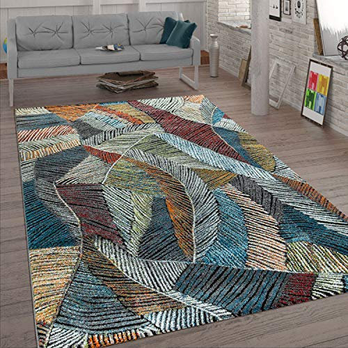 Paco Home Wohnzimmer-Teppich, Kurzflor Mit Kreide-Optik, Pastellfarben 3-D-Effekt, In Bunt, Grösse:160x230 cm