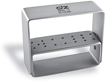 DZ Beauty Instruments Nagelbohrer Halter Nagelfräser Ständer Aufbewahrungsbox Edelstahl für bis ca.18 Fräser