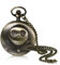 Avaner Antike Taschenuhr Analog Steampunk Uhr mit arabischen Ziffern Kette für Herren Damen Bronze Quarzwerk/Handaufzugwerk Vatertag Halloween Weihnachten Geschenk (Schädel 03)