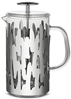 Alessi Barkoffee BM12/8 - Caffettiera a Presso-Filtro, Acciaio Inossidabile 18/10, Acciaio