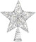 NUOBESTY Albero di Natale Glitterato Stella 1Pc 25 X 30 Cm Argento Lampeggiante Albero sopra Lampada Ornamento Filo Cavo Glitter Natale Albero Stella Albero Stella Topper Luci per Festa di