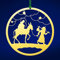 SIKORA BS-MS Traditionelle Christbaumschmuck Weihnachtsbaum Anhänger aus Messing - 28 Modelle wählbar, BS-MS:No.11 Kreisform Fluchtmotiv D ca 6 cm