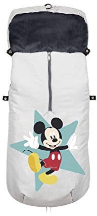 Interbaby Universal Fußsack Kinderwagen Winter | Weiche, Warme, Wintersack Kinderwagen | Abnehmbare fußsack, Doppelte Öffnung, Leicht zu Waschen, Antiallergene Materialien, Mickey Geo