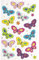 bsb Sticker - selbstklebende Sticker mit Schmetterlingen in 7,8 x 12,5 cm - kleine Aufkleber mit Glitter - bunte Schmetterlinge - Deco Kollektion