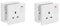 SHP Electrical® 13A Single One Gang Switched Socket & Premium Single Surface Mount 25mm Pattress Box 1 Gang Set Electrical Switch - Concealing Screw Caps Included (2)