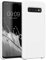 kwmobile Hülle kompatibel mit Samsung Galaxy S10 Hülle - Silikon Handy Case - Handyhülle weiche Oberfläche - kabelloses Laden - Weiß matt