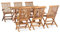 vidaXL Teak Massiv Gartenmöbel 7-TLG. Klappbar Sitzgruppe Gartengarnitur Sitzgarnitur Gartenset Lounge Garten Klapptisch Klappstühle
