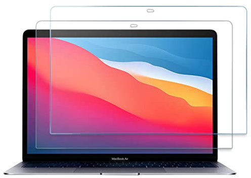 ProCase 2 Stück 9H Härte Displayschutzfolie für 13 Zoll MacBook Pro 13/ MacBook Air 13,Display Schutz Folie Tempered Glass, Bildschirm-Schutzfolie Screen Protector, Schutzglas -Klar