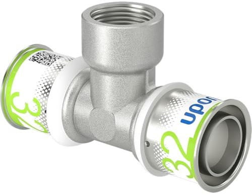 Uponor S-Press PLUS MLC T-Stück mit IG 32mm x 3/4 x 32mm