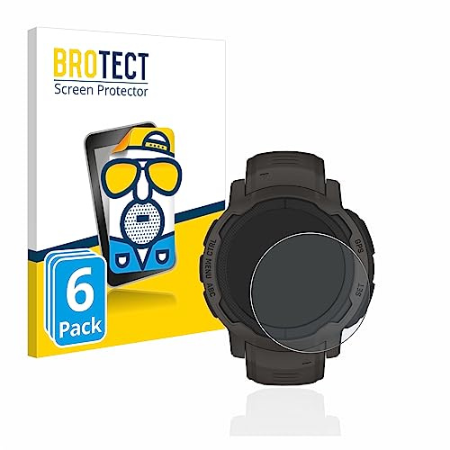 BROTECT Entspiegelungs-Schutzfolie für Garmin Instinct 2/2 Solar (6 Stück) Matte Displayschutz-Folie, Anti-Reflex, Anti-Fingerprint