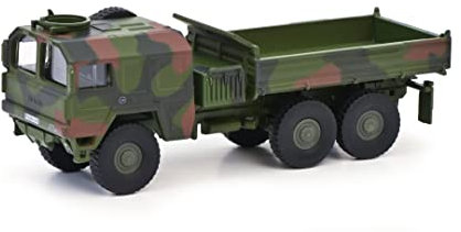 Schuco 452658700 7to Kat Kipper Flecktarn 1:87, Mehrfarbig