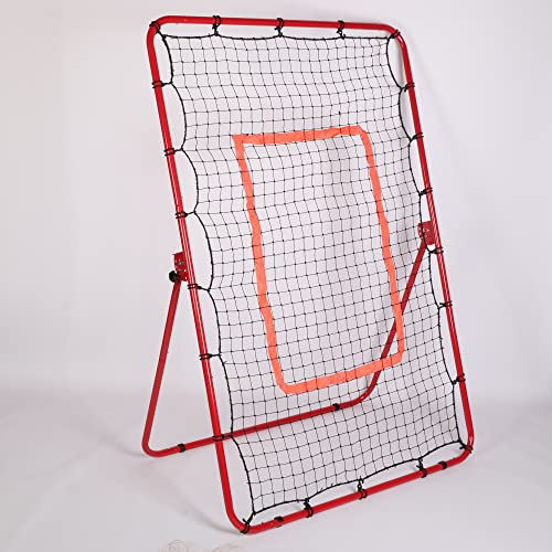 Pitch Back Baseball Rebounder Netz, Softball/Baseball Bounce Back Net für Wurf und Pitching Praxis, Verstellbarer Rebounder Net Trainer, 6 x 4 Fuß