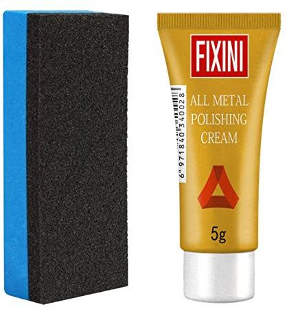 Facynde Metallpolierpaste | Metallpolitur Creme | Reinigungs-Polierpaste mit Bürste, Rostlöser für Eisen Chrom Messing Kupfer Nickel Edelstahl