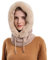 WANYI 2 in 1 Winter Mütze für Damen Wintermütze Strickmütze mit Schal Warme Mütze Kreis Schal Set Winddichte Balaclava Sturmhaube mit Fleecefutter (76 Beige)