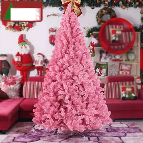 Christbaum Ständer,Großer Weihnachtsbaum Nackter Baum Weihnachten Im Freien Party Shop Market Haustür Dekoration Blau(Color:Pink,Size:6FT/180cm)
