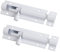 2 Set Door Lock Bolts Shed Door Tower Bolt Heavy Duty White Door Bolt Latch Slide Barrel Door Bolt Security Lock Latch with Screws for Internal Door Shed Bathroom Toilet Shed (White, 3inch)
