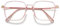 VEVESMUNDO Blaulichtfilter Lesebrille Metall Groß Stylisch Rechteckig Anti Blaulicht Lesehilfen Sehhilfe Brille für Damen Herren (1 Stück Transparent Rosa Brille, 1.5)