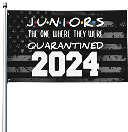 Quarantäne-Flagge der Klasse 2024, Polyester, lebendige Farben und UV-beständig, lichtbeständig, Outdoor-Dekoration