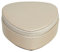Windrose Kleine Herzdose Merino Moda/beige - Hochwertige Handarbeit - Breite 9,5 cm - Lederoptik