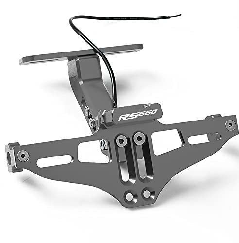 FOR APRILIA FOR RS660 FOR RS 660 2021 2022 Rear License Plate Holder Licence Bracket With Light Tail Tidy Fender Eliminator Kennzeichen des Registranten (Farbe : A gary)