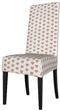 VhoMes Housses de Chaise Rose Gold Glitter Hearts Imprimé Housse de Protection de Chaise de Salle à Manger Housse de Chaise Extensible pour Salle à Manger Cuisine Hôtel