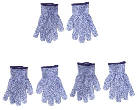 UPKOCH 3pairs Cut Resistant Gloves for Boy Girl Safety Kitchen Gloves for Cutting and Slicing Blue Xs Anti-cutting Protective for Cooking and Food Preparation