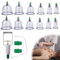 Set di 12 coppette con pompa a vuoto, per terapia tradizionale cinese, coppettazione, in silicone, per viso e tutto il corpo, autotrattamento
