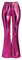 XDGBGFN Pantalon évasé extensible brillant pour femme - Legging d'évasement métallique brillant - Couleur unie - Pantalon évasé fin, rose, L