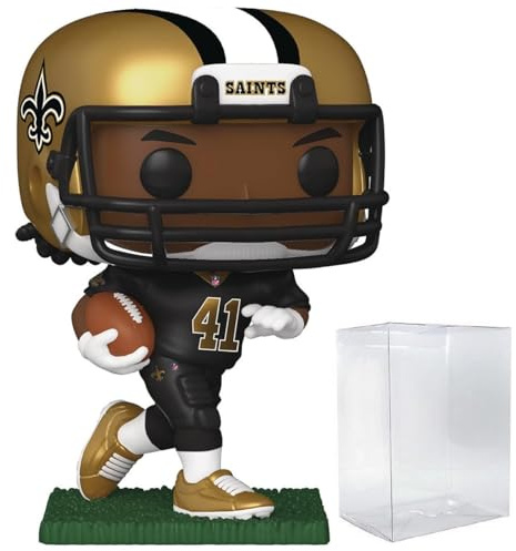 POP Fußball: Saints – Alvin Kamara Funko Vinyl-Figur (inklusive kompatibler Box-Schutzhülle), mehrfarbig, 9,5 cm