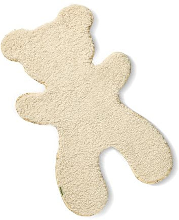 Fellhof® Babyunterlage BÄRLIBU für Babyschale und Babywanne aus 100% Merino-Lammfell mit rutschfester Unterseite in Bärenform, waschbar teddy