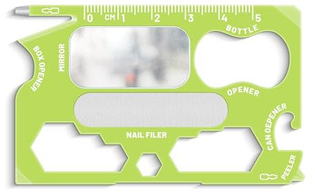 Wallet Ninja Plus: (Augenspiegel + Nagelfeile) 21 in 1 Multitool (Island Green)