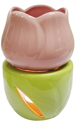 Ceramic Candle Holder - Oil Burner, Wax Melter | Unique Design Aromatherapy Pan, Fragrance Warmer with Candle Utensil, Perfect for Decorating and Fragrancing Your Home With Elegance