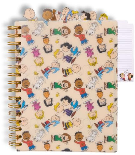 Peanuts Gang Journal Notizbuch, Spiralbindung, 144 linierte Seiten, 20,3 x 17,8 cm, Peanuts Snoopy Charlie Brown