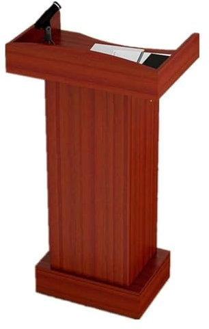 JIURUOZ Stehpult, Podium, Rednerpult, Rednerpult-Podiumsständer, tragbares Podium, Büro-Konferenz-Rednerpult-Tisch, Rednerpult, Robustes kommerzielles Podium(Brown)