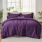 Tifschlaf King Size Duvet Cover Sets - Kingsize Bedding Set with 2 Pillowcases - Ultrasoft Brushed Microfiber Quilt Bed Cover with Zip Fastening, Purple (230x220)