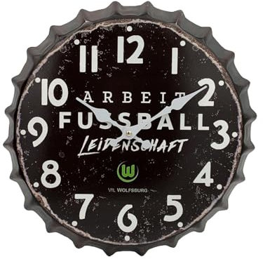 VfL Wolfsburg Wanduhr A-F-L in 35 x 35 cm