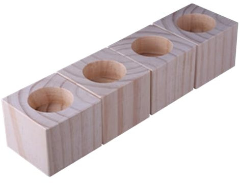 Rialzi per mobili resistenti – Confezione da 4 elevatori in legno per divani e letti, supporta fino a 500 kg, aumenta l'altezza di 3,2 cm/5 cm, ideale per divano letto e sollevatori da tavolo