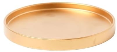 GLigeT en intérieur Pot de Fleurs Rond en céramique, Grand bac à égouttement for palettes, for l'intérieur et l'extérieur en Pot(Gold,XXL)