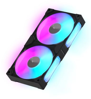 EZDIY-FAB MONOFLOW 240mm ARGB PWM Case Fan, Single-Frame, 28mm Thick, Black | Single-Frame Design, Less Cable Clutter, All-in-One Fan, High Static Pressure, Smooth ARGB Lighting, Clean PC Builds