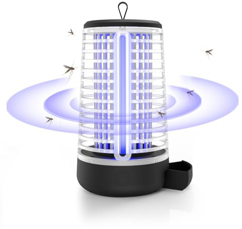 Lampada Antizanzara,20W 2000V Effettiva Antizanzare,zanzariera elettrica, Elettrico per Giardino Domestico Cucina Interna ed Esterna, Campeggio, Mosche, Falene, Insetti Zanzare