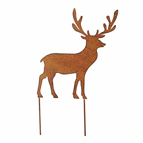 Topfstecker Hirsch zum Stecken lackiert Gartendeko Metalldeko Elch