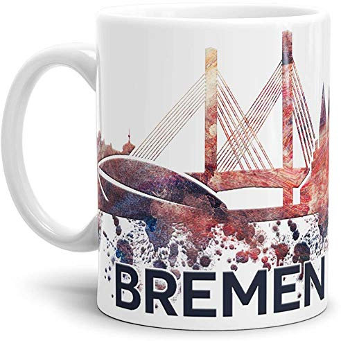 Tassendruck Bremen-Tasse Skyline - Kaffeetasse/Mug/Cup - Qualität Made in Germany