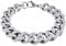 RUGGED steel Panzerarmband Edelstahl massiv Armkette 14mm breit Karabinerverschluss Farbe Silber hochglanzpoliert (20)
