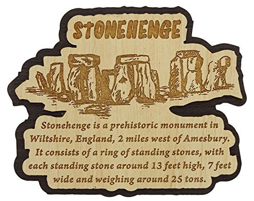 Printtoo Souvenir Holz Stonehenge England Gravierte Kuehlschrankmagnet Geschenk
