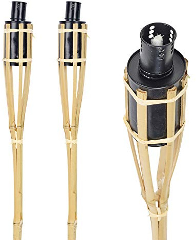 URBNLIVING 2ft 1/2/4 or 6 Bamboo Torch Lantern Garden Oil Paraffin Outdoor Lighting Burner (2)
