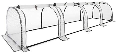 Christow Small Grow Tunnel Cloche Garden Polytunnel Greenhouse With Reinforced Cover (choose 1.3m, 1.95m, or 2.6m long)